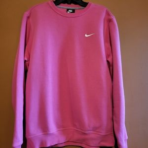 Men's Pink Nike Fleece-lined Sweatshirt Large